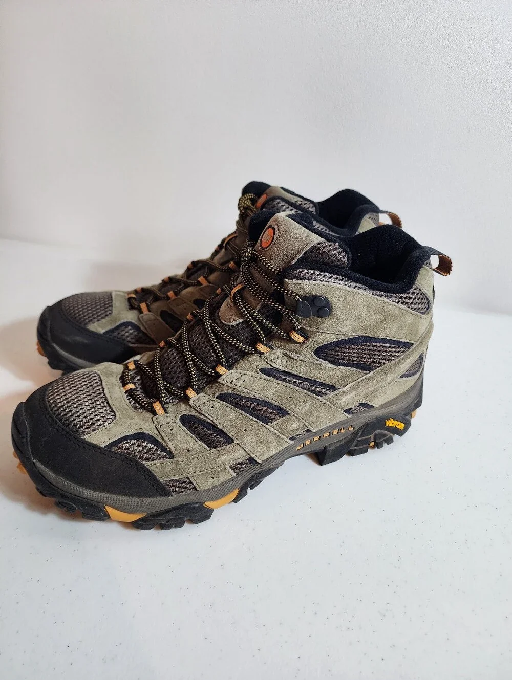 Merrell Mid Moab 2 J06045 Mid Ventilator Brown Suede Hiking Boots Men's US 12
